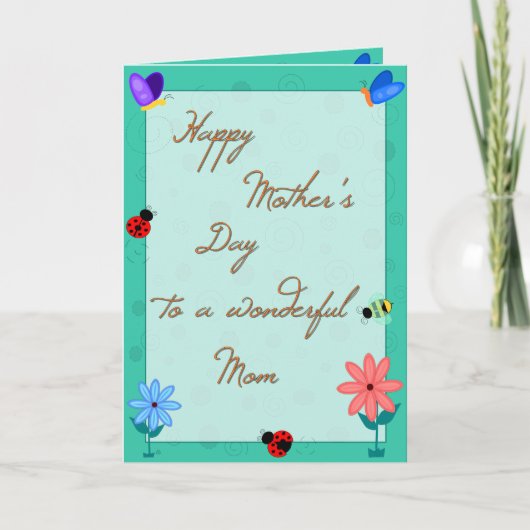 Der Frühling ist da! Muttertag Karte (Vorderseite)