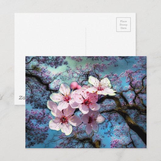 Der Frühling ist da Postkarte (Vorne/Hinten)