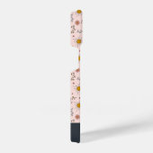 Der Frühling ist da! Rosa Monogramm hinzufügen iPhone Hülle (Rechte Seite)