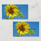 Der Frühling ist da! - Sonnenblumen im Freien Visitenkarte (Vorne/Hinten)