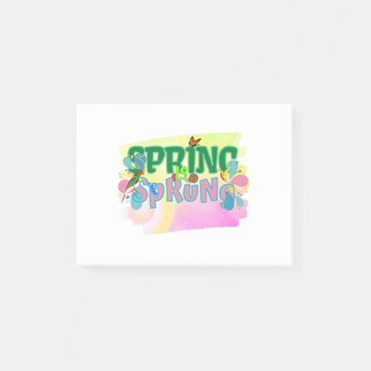 Der Frühling ist die gefederte Saison der Liebe Post-it Klebezettel (Vorderseite)