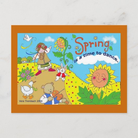 Der Frühling ist die Zeit, die Kunst des ukrainisc Postkarte (Vorderseite)