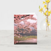 Der Frühling ist hier Blüten Karte (Gelbe Blume)