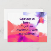 Der Frühling ist hier. Ich got so aufgeregt ich m Postkarte (Vorne/Hinten)