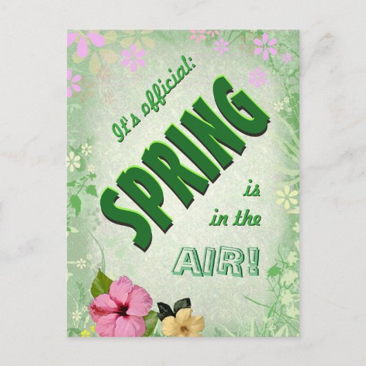 Der Frühling ist in der Luft Postkarte (Vorderseite)