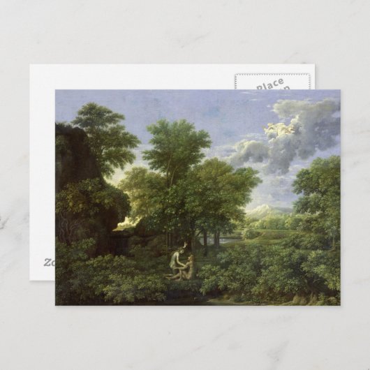 Der Frühling oder der Garten von Eden Postkarte (Vorne/Hinten)