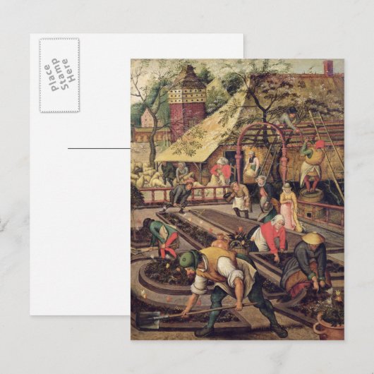 Der Frühling Postkarte (Vorne/Hinten)