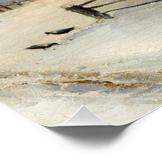 Der Frühlingsbeginn | Alexei Savrasov Poster (Ecke)