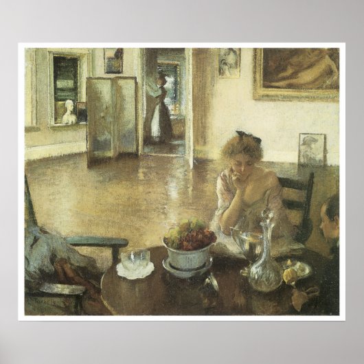 Der Frühstücksraum, 1903 Edmund Charles Tarbell Poster (Vorne)