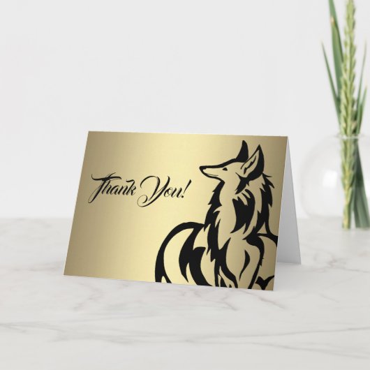 Der Fuchs danke dir Karte (Vorderseite)