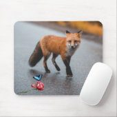 Der Fuchs der Rose und der Schmetterling Mousepad (Mit Mouse)