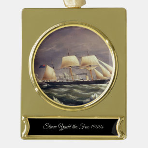 Der Fuchs der Yacht im 19. Jahrhundert Banner-Ornament Gold