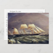 Der Fuchs der Yacht im 19. Jahrhundert Postkarte (Vorne/Hinten)