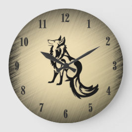 Der Fuchs Große Wanduhr