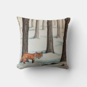 "Der Fuchs im Schnee" Kissen