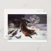 Der Fuchs im Schnee von der Gustave Courbet Postkarte (Vorne/Hinten)