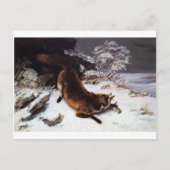 Der Fuchs im Schnee von der Gustave Courbet Postkarte (Vorderseite)