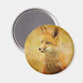 Der Fuchs im Wald Magnet (Vorderseite/Rückseite)