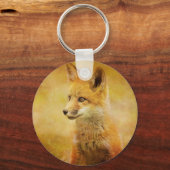 Der Fuchs im Wald Schlüsselanhänger (Vorderseite)