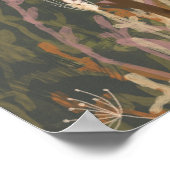 Der Fuchs im zauberhaften Garten Poster (Ecke)