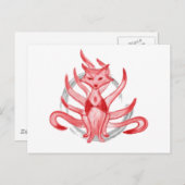 Der Fuchs mit neun Schwänzen Postkarte (Vorne/Hinten)