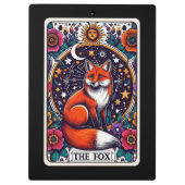 Der Fuchs | Mystische Tier-Tarotkarte Klemmbrett (Rückseite)