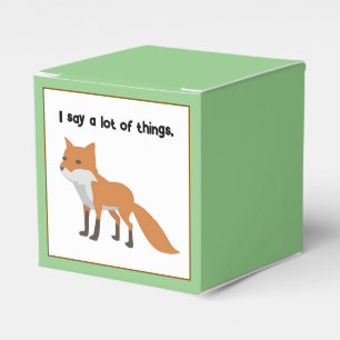 Der Fuchs sagt ... Funny Internet Meme Cartoon Des Geschenkschachtel