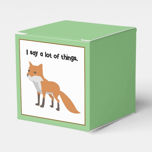 Der Fuchs sagt ... Funny Internet Meme Cartoon Des Geschenkschachtel (Vorderseite)