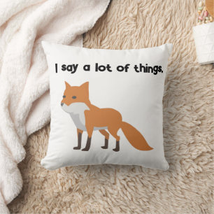 Der Fuchs sagt ... Funny Internet Meme Cartoon Des Kissen
