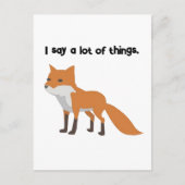 Der Fuchs sagt ... Funny Internet Meme Cartoon Des Postkarte (Vorderseite)