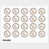 Der Fuchs sagt ... Funny Internet Meme Cartoon Des Runder Aufkleber (Blatt)