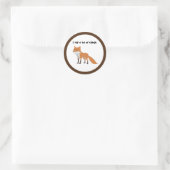 Der Fuchs sagt ... Funny Internet Meme Cartoon Des Runder Aufkleber (Tasche)