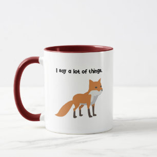 Der Fuchs sagt ... Funny Internet Meme Cartoon Des Tasse