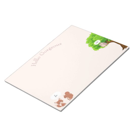 Der Fuchs und das Eichhörnchen-Notizblock für nied Notizblock (angewinkelt)