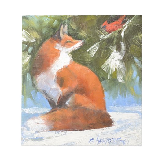 Der Fuchs und der Kardinal Notizblock (Vorderseite)