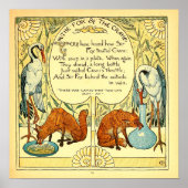 Der Fuchs und der Krane Walter Crane Poster (Vorne)