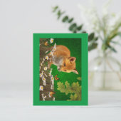 Der Fuchs und der Monarch Feiertagspostkarte (Stehend Vorderseite)