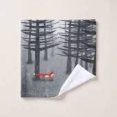 Der Fuchs und der Wald Badhandtuch Set (Waschlappen)