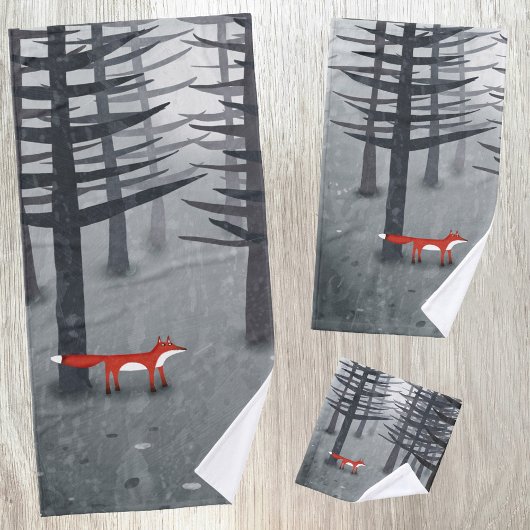 Der Fuchs und der Wald Badhandtuch Set