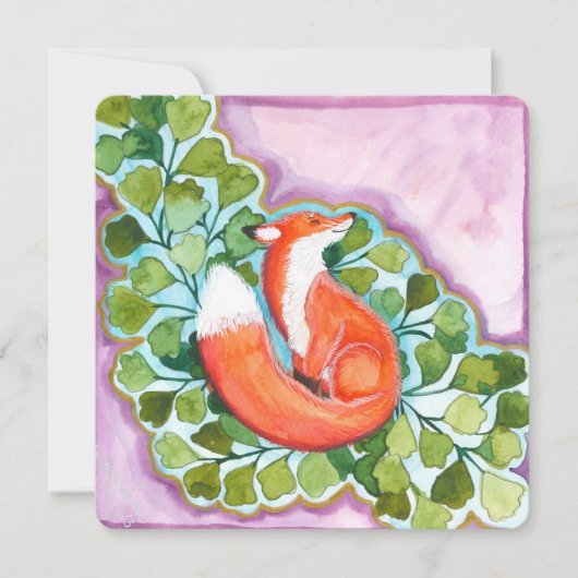 Der Fuchs und die Brise Feiertagskarte (Vorderseite)