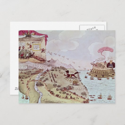 Der Fuchs und die Gans oder Boney Broke Loose Postkarte (Vorne/Hinten)