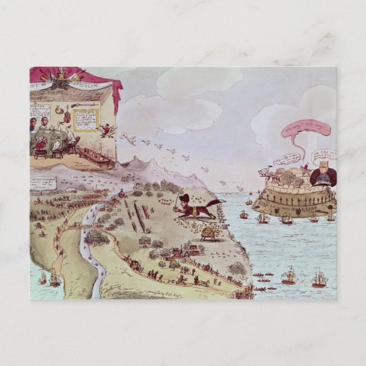 Der Fuchs und die Gans oder Boney Broke Loose Postkarte (Vorderseite)