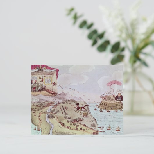 Der Fuchs und die Gans oder Boney Broke Loose Postkarte (Stehend Vorderseite)