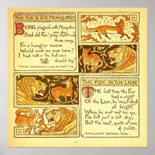 Der Fuchs und die Moskitos Walter Crane Poster