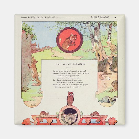 Der Fuchs und die Trauben Magnet (Vorne)