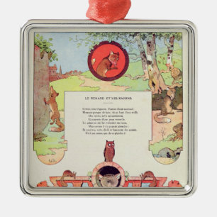 Der Fuchs und die Trauben Ornament Aus Metall