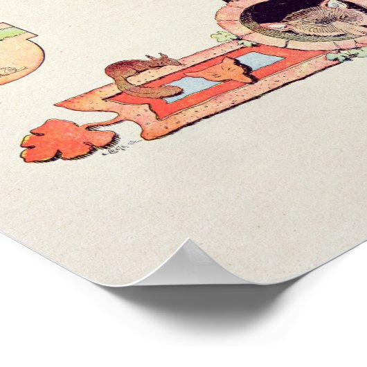 Der Fuchs und die Trauben Poster (Ecke)