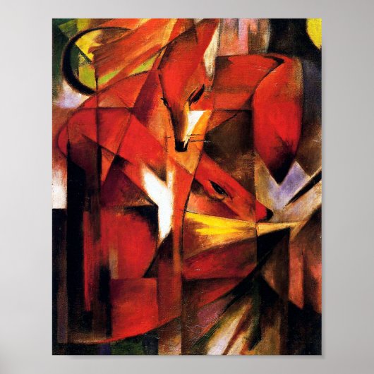 Der Fuchs von Franz Marc Poster (Vorne)