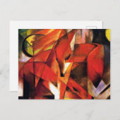 Der Fuchs von Franz Marc Postkarte (Vorne/Hinten)