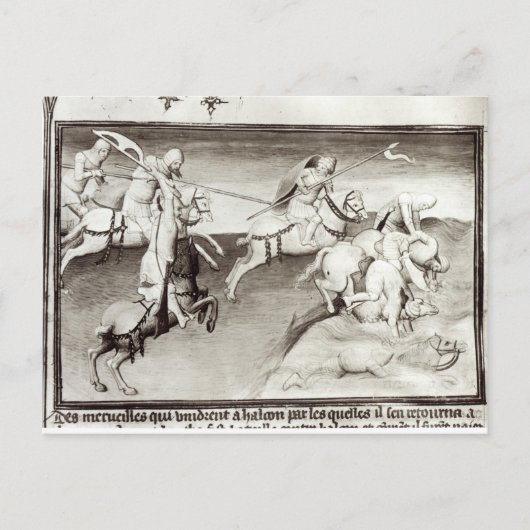 Der Führer der Mongolen, Hulagu, Khan der Ilkhanat Postkarte (Vorderseite)